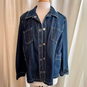 CJ Banks stretch denim jacket size 2X